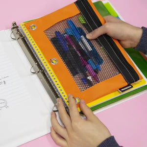 Bazic 1 1/2" Grey 3-Ring View Binder w/ 2 Pockets Sold in 12 Units