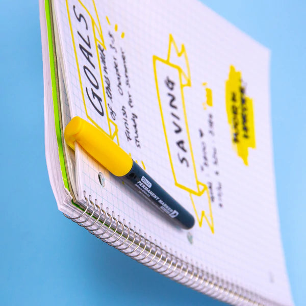 BAZIC Bright Colors Fine Tip Permanent Markers w/ Pocket Clip (8/Pack) Sold in 24 Units