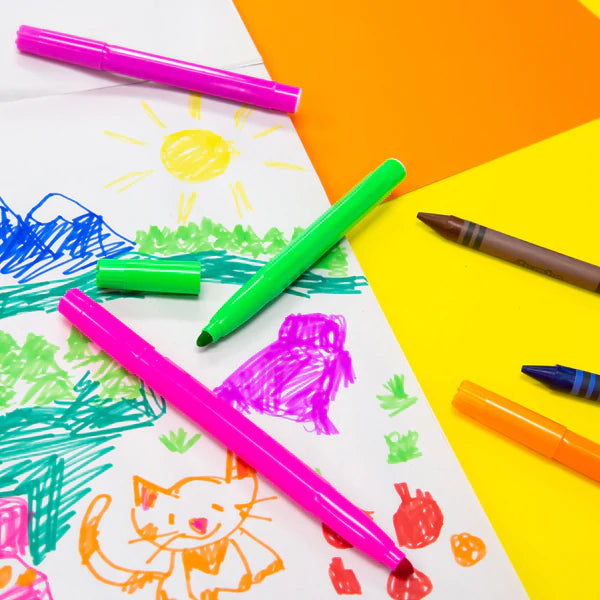 BAZIC 10 Classic Colors Broad Line Jumbo Watercolor Markers Sold in 24 Units