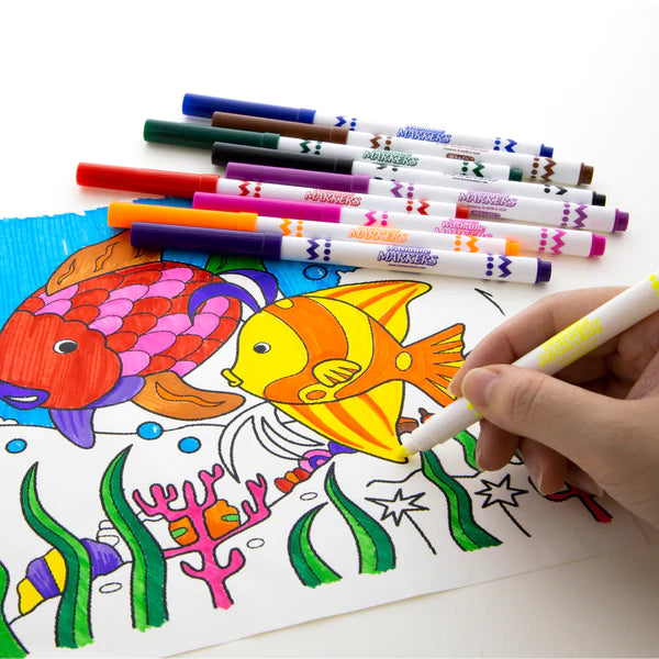 BAZIC 10 Color Super Tip Washable Markers Sold in 24 Units