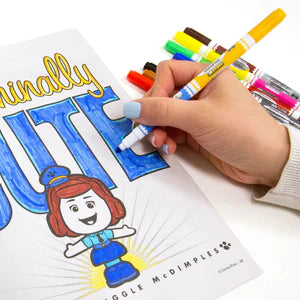 8 Color Double-Tip Washable Markers Sold in 24 Units