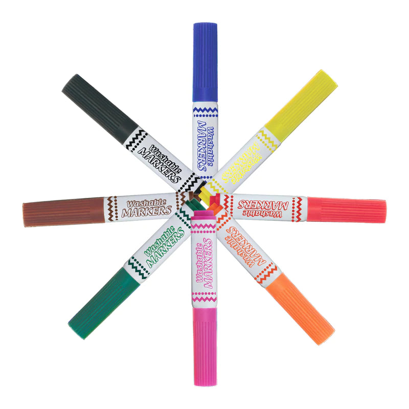BAZIC 8 Color Broad Line Jumbo Washable Markers Classroom Pack (200 Ct) Sold in 6 Units