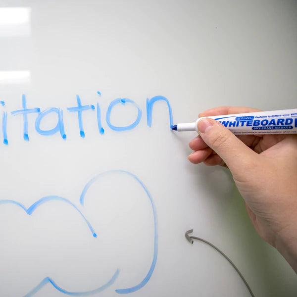 BAZIC Black Chisel Tip Dry-Erase Markers (12/Box) Sold in 12 Units