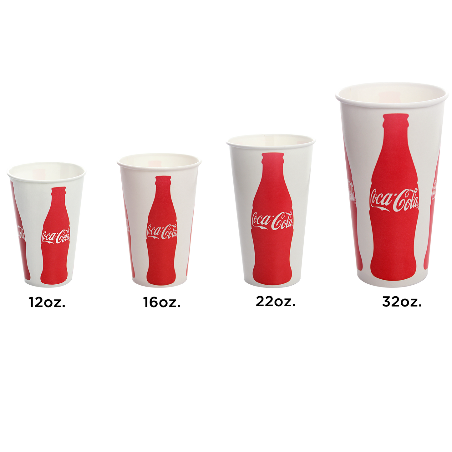 Karat 12oz Paper Cold Cups - Coca Cola (84mm) - 1,000 ct