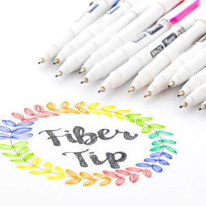 12 Color Fiero Fiber Tip Fineliner Pen Sold in 12 Units