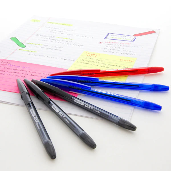 BAZIC GX-8 Blue Oil-Gel Ink Pen (12/Box) Sold in 12 Units