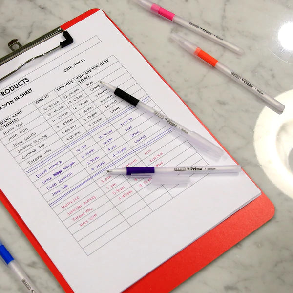 BAZIC Prima Assorted Color Stick Pen w/ Cushion Grip (8/Pack) Sold in 24 Units