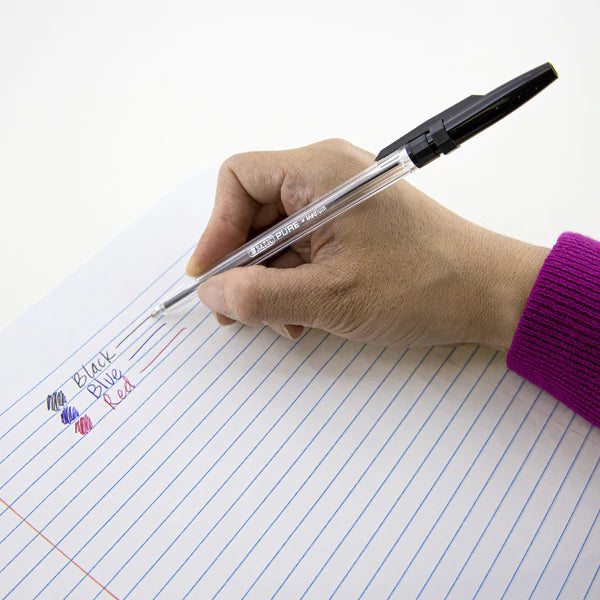 BAZIC Pure Black Stick Pen (12/Pack) Sold in 24 Units