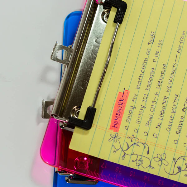 BAZIC Memo Size Plastic Clipboard w/ Low Profile Clip Sold in 24 Units