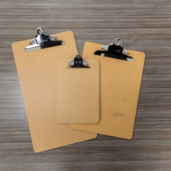 BAZIC Memo Size Hardboard Clipboard w/ Sturdy Spring Clip Sold in 24 Units