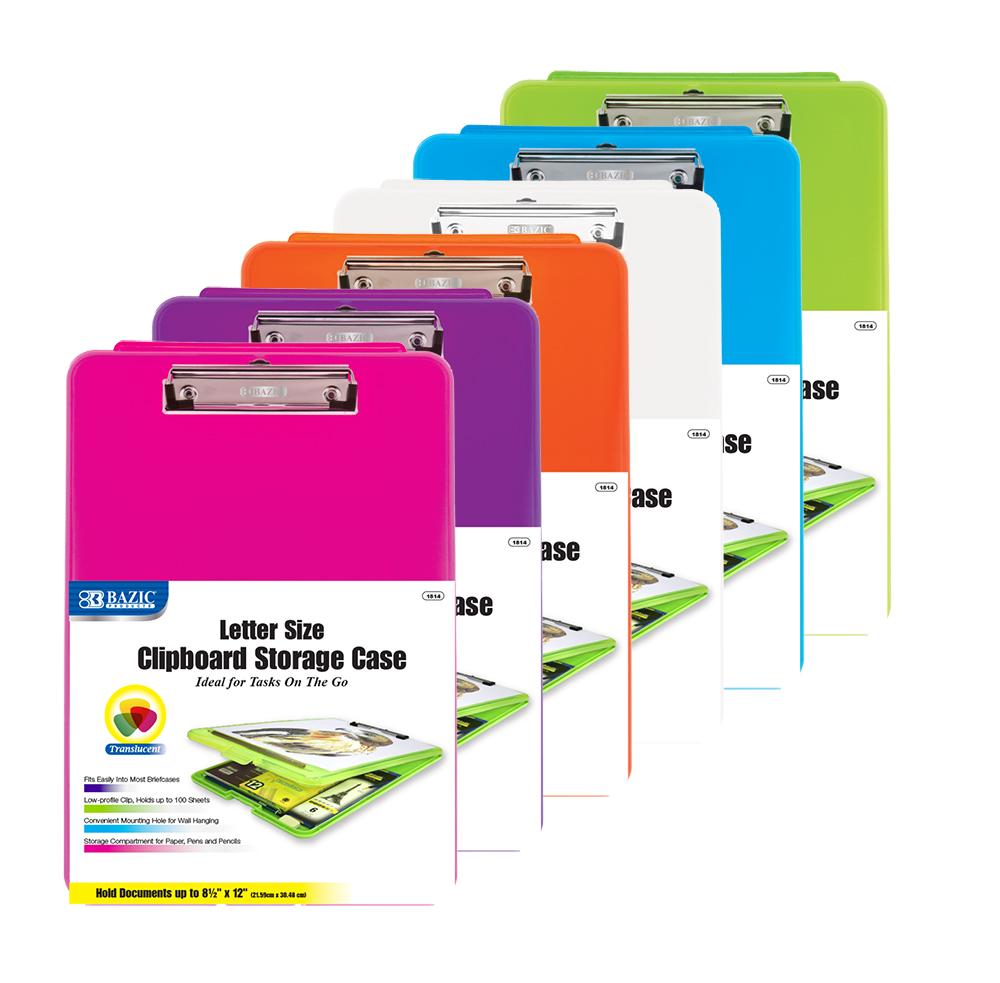 BAZIC Translucent Clipboard Storage Case Sold in 12 Units
