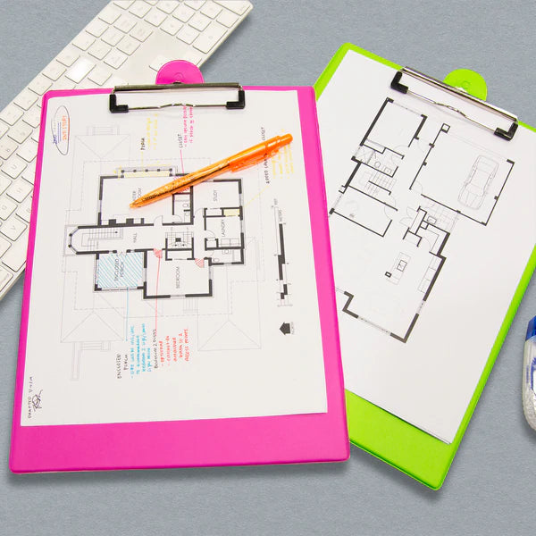 BAZIC Bright Color PVC Standard Clipboard w/ Low Profile Clip Sold in 48 Units