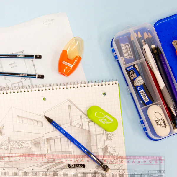 BAZIC Xtreme Oval Sharpener w/ Receptacle (3/Pack) Sold in 24 Units