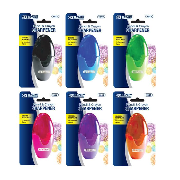 BAZIC Xtreme Oval Sharpener w/ Receptacle Sold in 24 Units