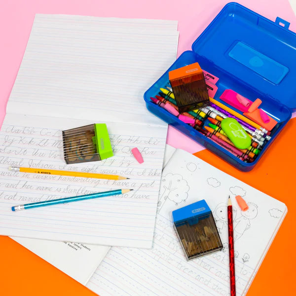 BAZIC Dual Blade Square Sharpener w/Receptacle (2/Pack) Sold in 24 Units