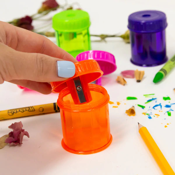 BAZIC Single Hole Sharpener w/ Round Receptacle (4/pack) Sold in 24 Units