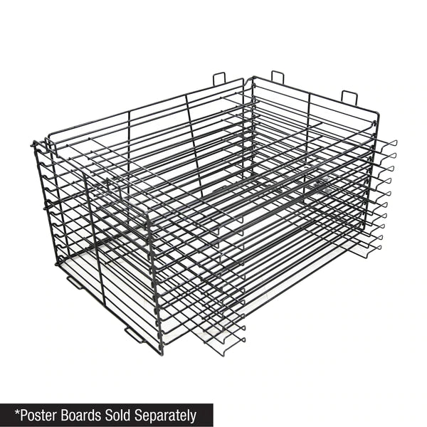 BAZIC 22" x 28" 10-Slot Foam/Poster Board Display Rack (Rack Only)