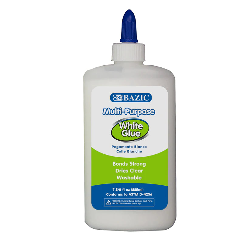 BAZIC 7 5/8 Oz. (225 mL) Jumbo White Glue Sold in 24 Units