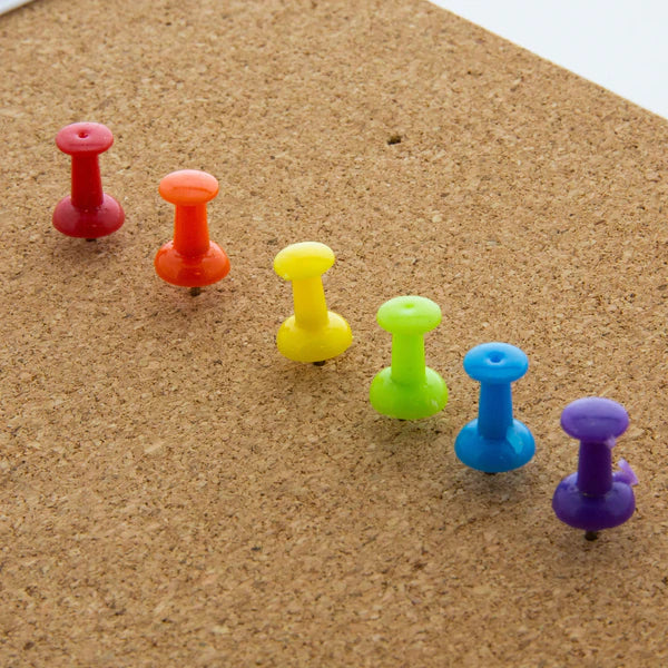 BAZIC Assorted Color Push Pins (100/Pack) Sold in 24 Units