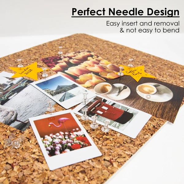 BAZIC Clear Transparent Push Pins (100/Pack) Sold in 24 Units