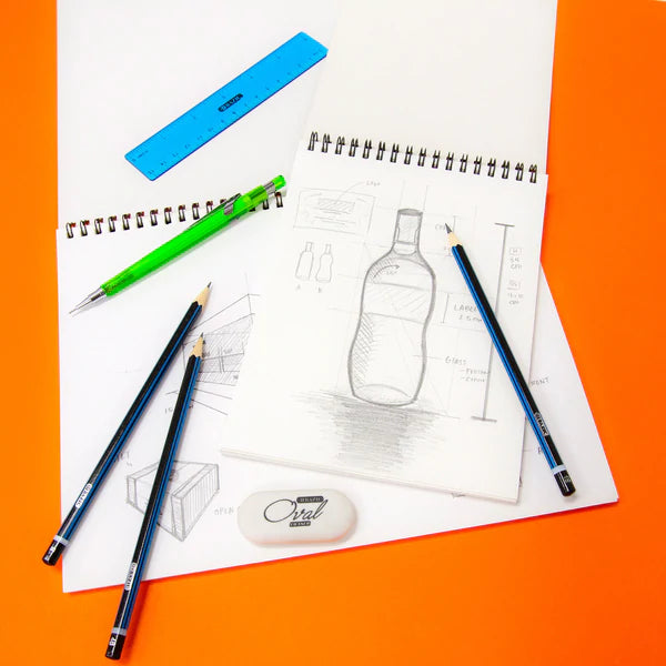 BAZIC White Oval Eraser (4/Pack) Sold in 24 Units
