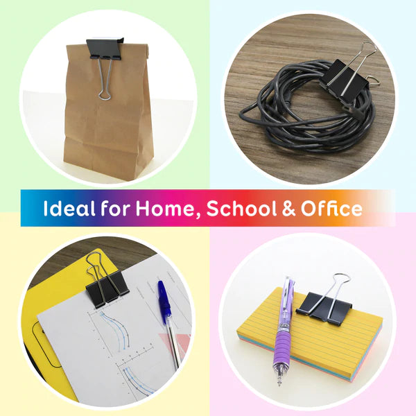 BAZIC Large 2" (51mm) Black Binder Clip (12/Box) Sold in 12 Units