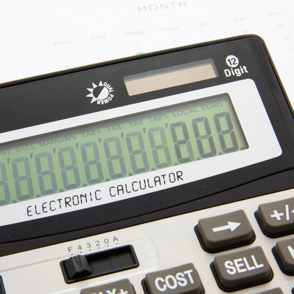 BAZIC 12-Digit Desktop Calculator w/ Profit Calculation & Tax Functions Sold in 12 Units