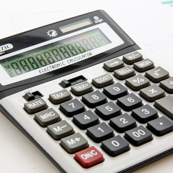 BAZIC 12-Digit Desktop Calculator w/ Profit Calculation & Tax Functions Sold in 12 Units