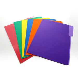 1/3 Cut Letter Size Color File Folders (6/Pack) Sold in 48 Units
