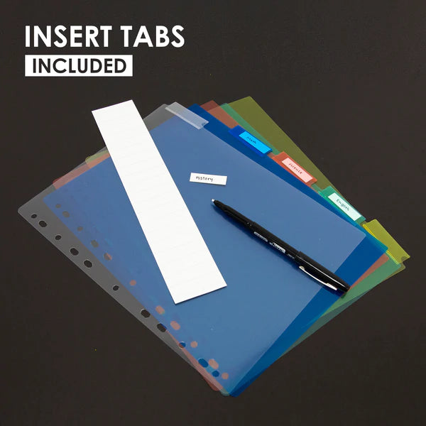 BAZIC 3-Ring Binder Dividers w/ 5 Insertable Color Tabs Sold in 24 Units