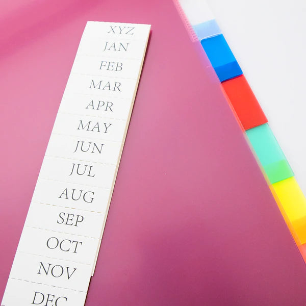 BAZIC 3-Ring Binder Dividers w/ 8 Insertable Color Tabs Sold in 24 Units