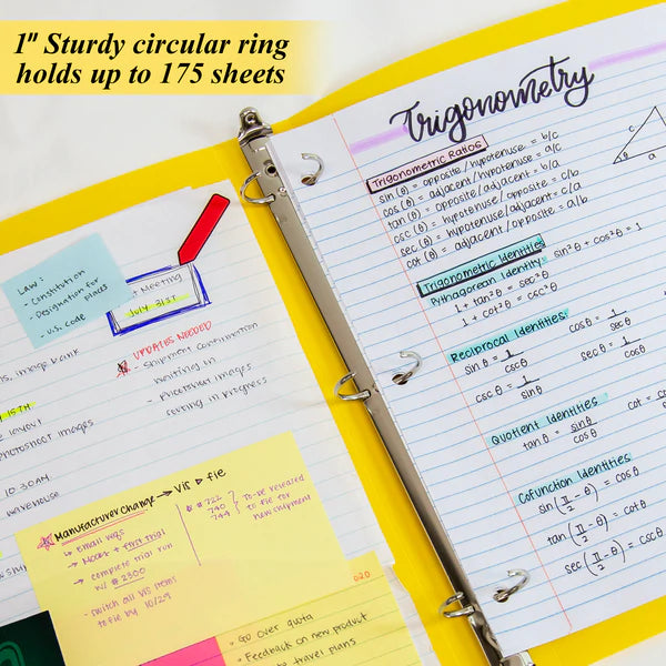 BAZIC 1" Swirl Poly 3-Ring Binder w/ Pocket Sold in 48 Units