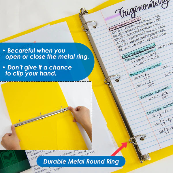 BAZIC 1" Swirl Poly 3-Ring Binder w/ Pocket Sold in 48 Units