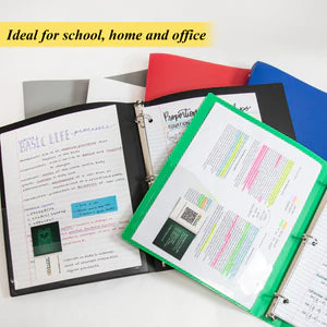 BAZIC 1" Matte Color Poly 3-Ring Binder w/ Pocket Sold in 48 Units
