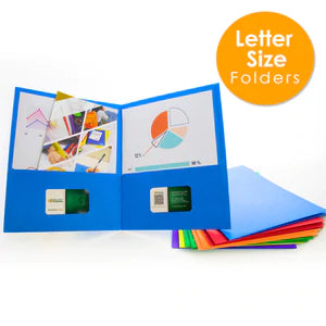 Assorted Color 2-Pocket Portfolios Sold in 100 Units
