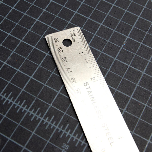 BAZIC 12" (30cm) Stainless Steel Ruler w/ Non Skid Back Sold in 24 Units