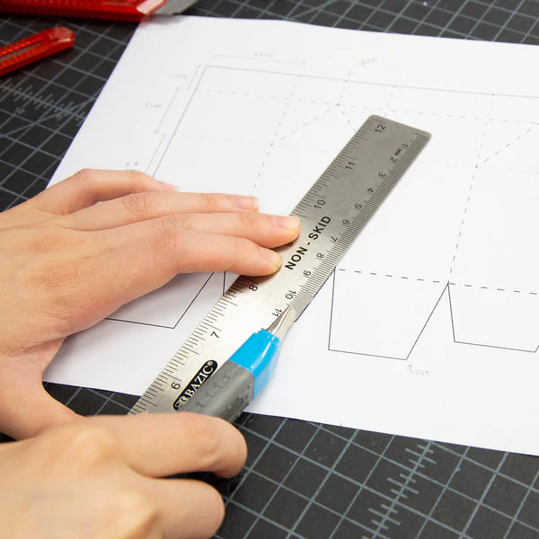 BAZIC 12" (30cm) Stainless Steel Ruler w/ Non Skid Back Sold in 24 Units