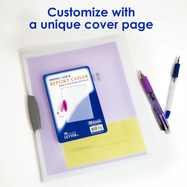 BAZIC Translucent Swing Lock Report Cover Sold in 48 Units
