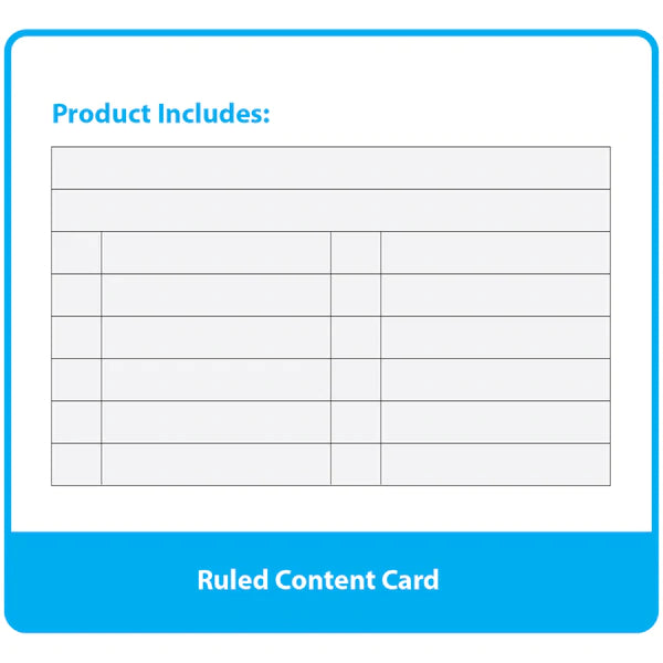 BAZIC 3" x 5" Index Card Case w/ 5 Tab Dividers Sold in 36 Units