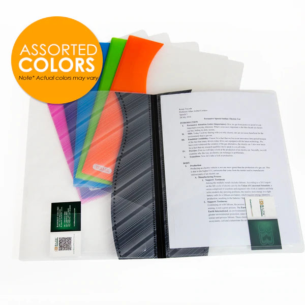 BAZIC Two Tone 2-Pockets Poly Portfolio Sold in 48 Units