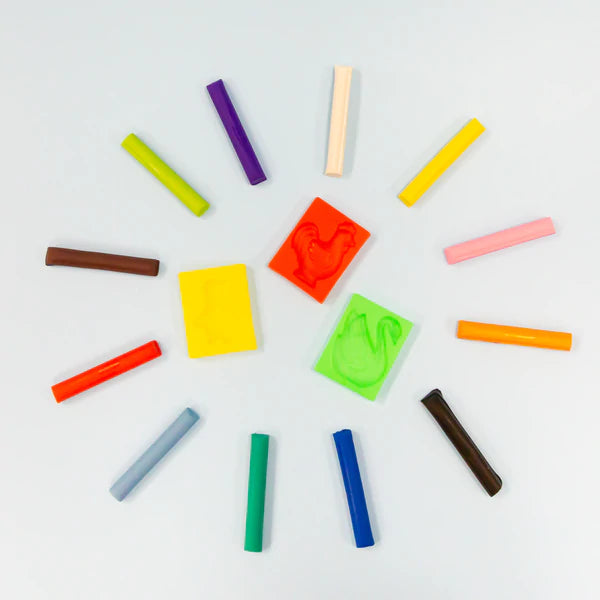 BAZIC 12 Colors 160g Modeling Clay Sticks + 3 Moldings Sold in 24 Units