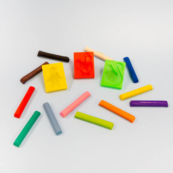BAZIC 12 Colors 160g Modeling Clay Sticks + 3 Moldings Sold in 24 Units