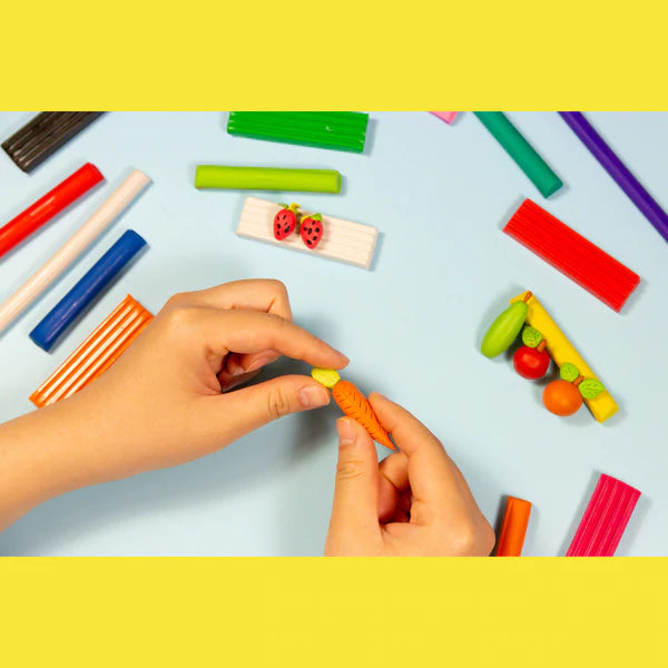 BAZIC 12 Colors 160g Modeling Clay Sticks + 3 Moldings Sold in 24 Units