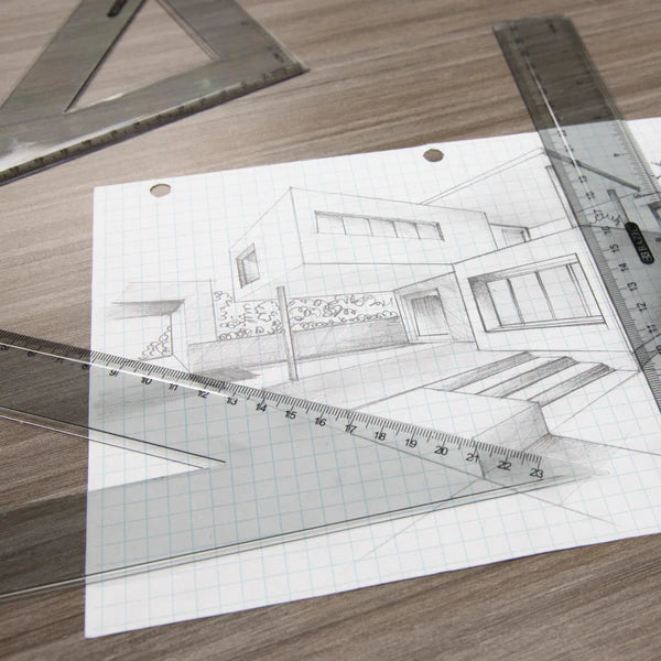 BAZIC 4-Piece Geometry Ruler Combination Sets Sold in 24 Units