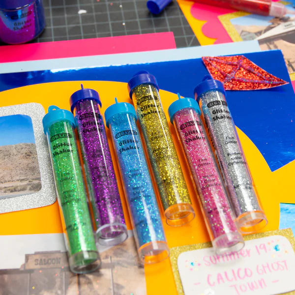BAZIC 22g/0.77oz Neon Color Glitter Shakers w/ PDQ Sold in 24 Units