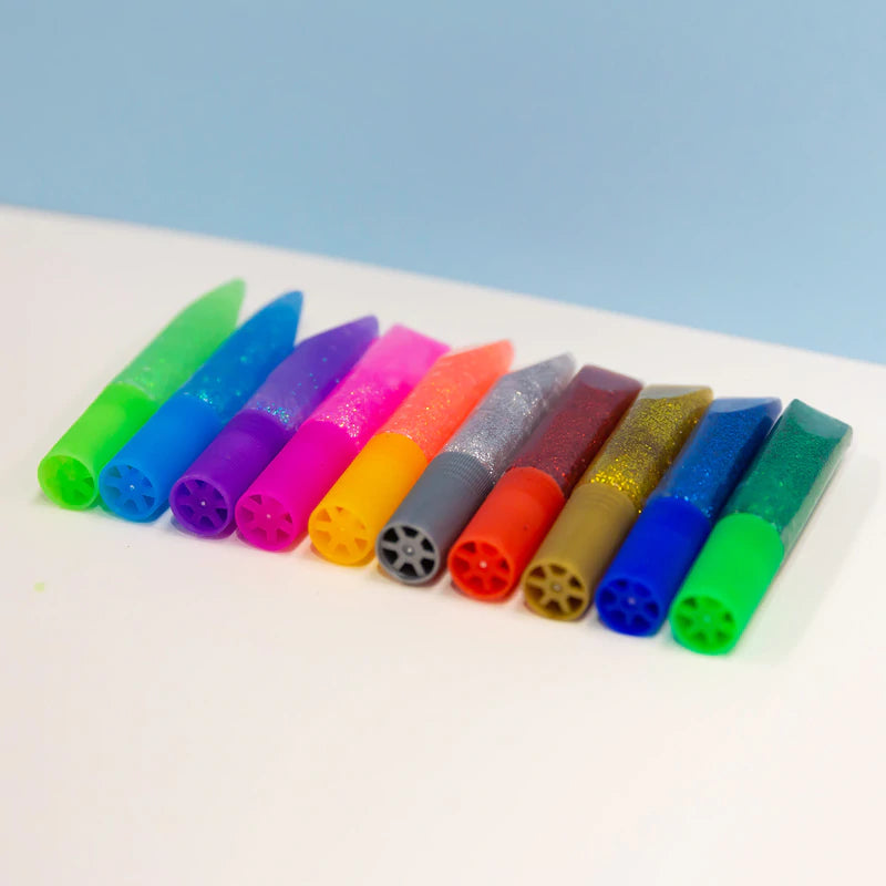 BAZIC 6mL Assorted Color Mini Glitter Glue (10/Pack) Sold in 24 Units