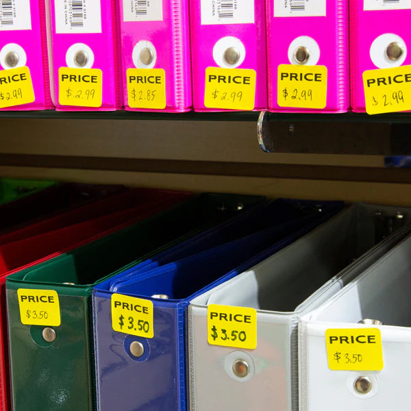 BAZIC Yellow Price Mark Label (180/Pack) Sold in 24 Units