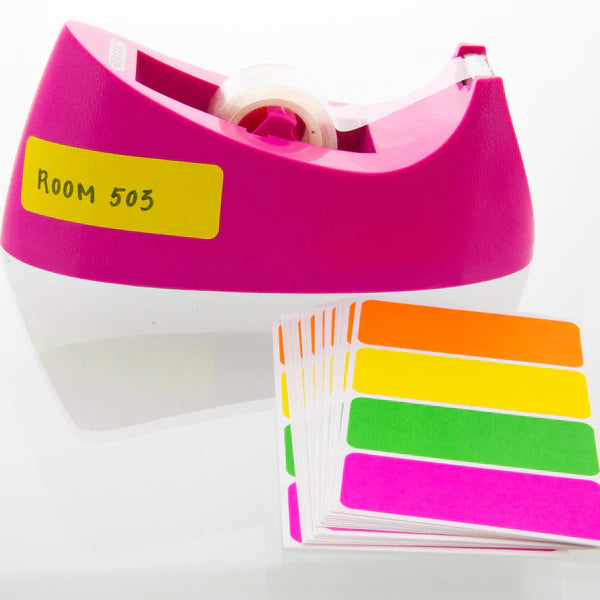 BAZIC 2 3/4" X 1" Fluorescent Multipurpose Label (60/Pack) Sold in 24 Units