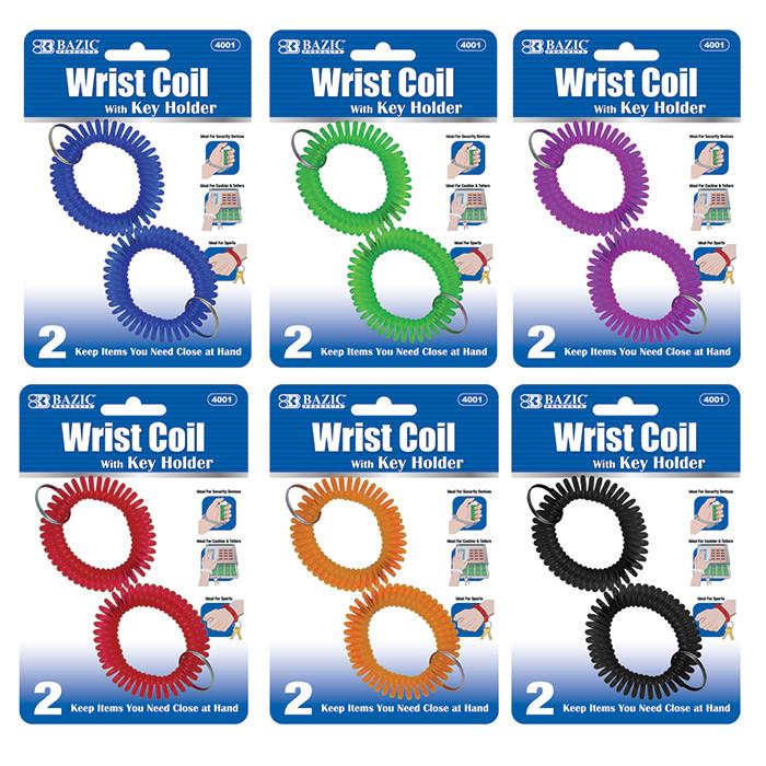 BAZIC Wrist Coil w/ Key Holder (2/Pack) Sold in 24 Units