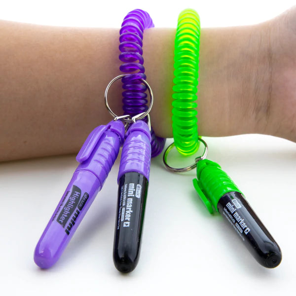 BAZIC Fancy Colors Mini Fine Point Permanent Marker w/ Cap Clip (6/Pack) Sold in 24 Units